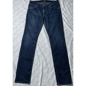 Hudson Jeans Mens 32x33 Blake Slim Straight Leg Blue Dark Wash GC